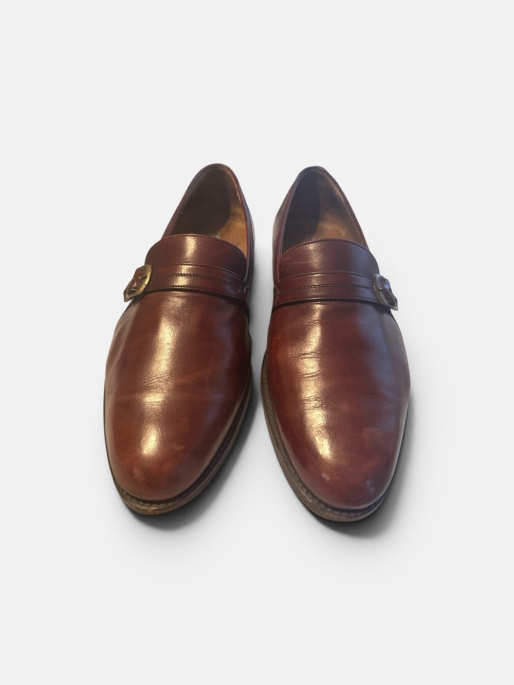 Bally Men's Chestnut Brown Leather Slip-On Loafers